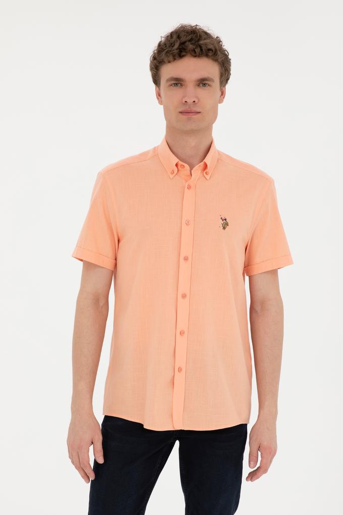 Erkek Somon Kısa Kollu Gömlek