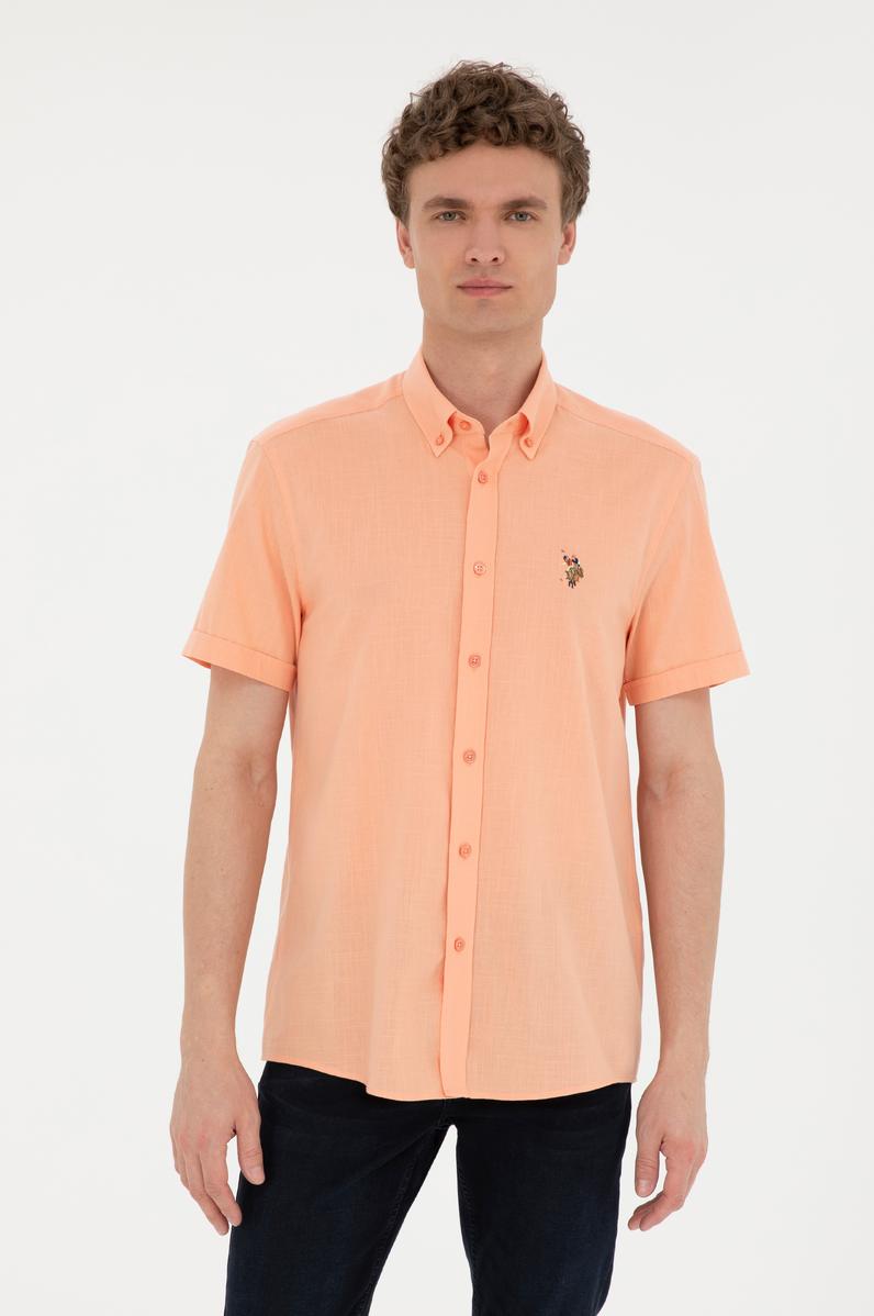 Erkek Somon Kısa Kollu Gömlek