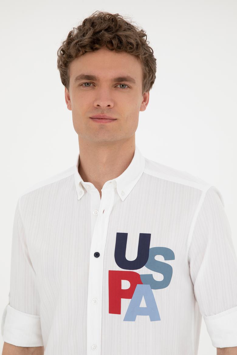 Erkek Beyaz Uzun Kollu Gömlek - 50283781003