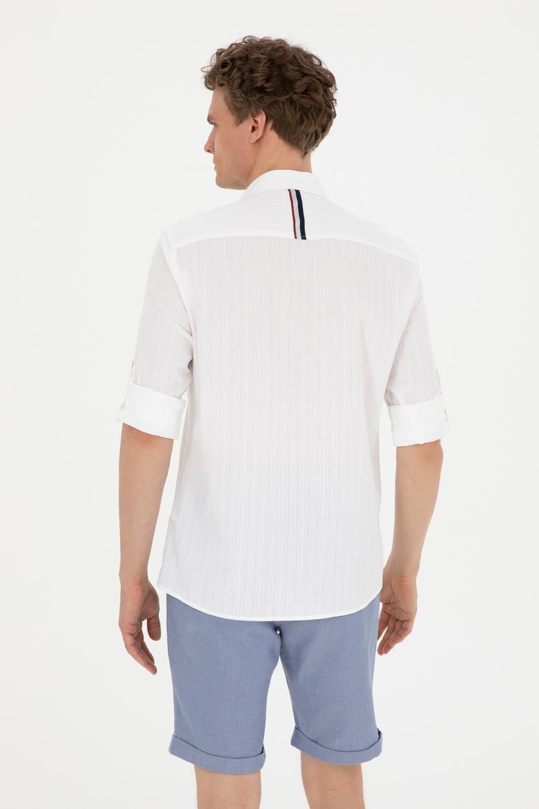 Erkek Beyaz Uzun Kollu Gömlek - 50283781003