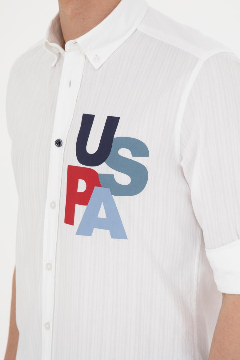 Erkek Beyaz Uzun Kollu Gömlek - 50283781003