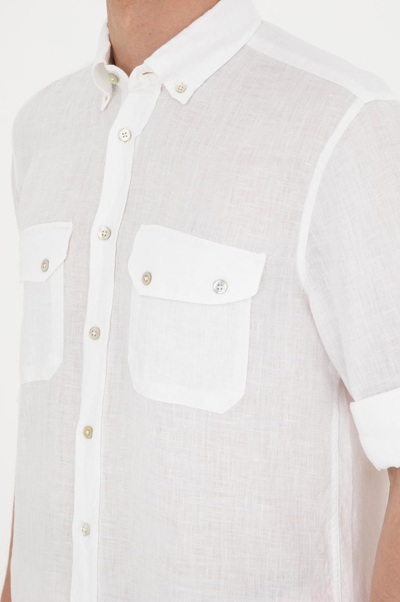 Erkek Beyaz Uzun Kollu Gömlek