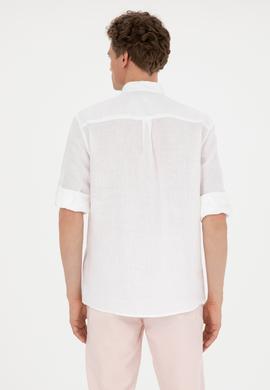 Erkek Beyaz Uzun Kollu Gömlek - 50283803009