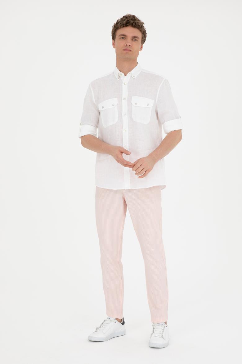 Erkek Beyaz Uzun Kollu Gömlek - 50283803009