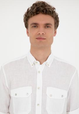Erkek Beyaz Uzun Kollu Gömlek - 50283803009
