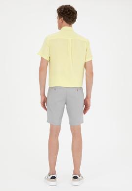 Erkek Gri Dokuma Şort - 50283928190