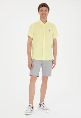 Erkek Gri Dokuma Şort - 50283928190