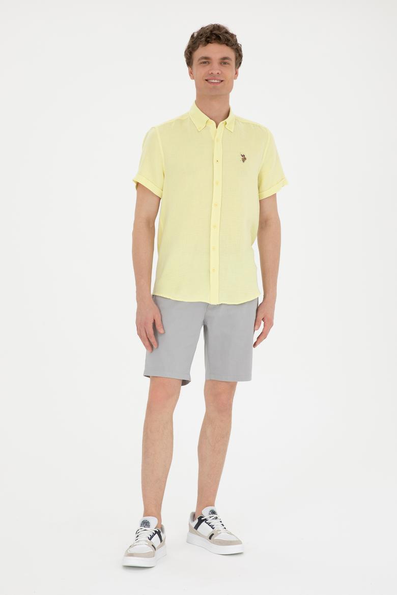 Erkek Gri Dokuma Şort - 50283928190