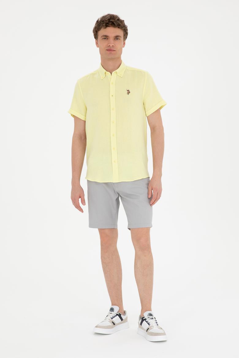 Erkek Gri Dokuma Şort