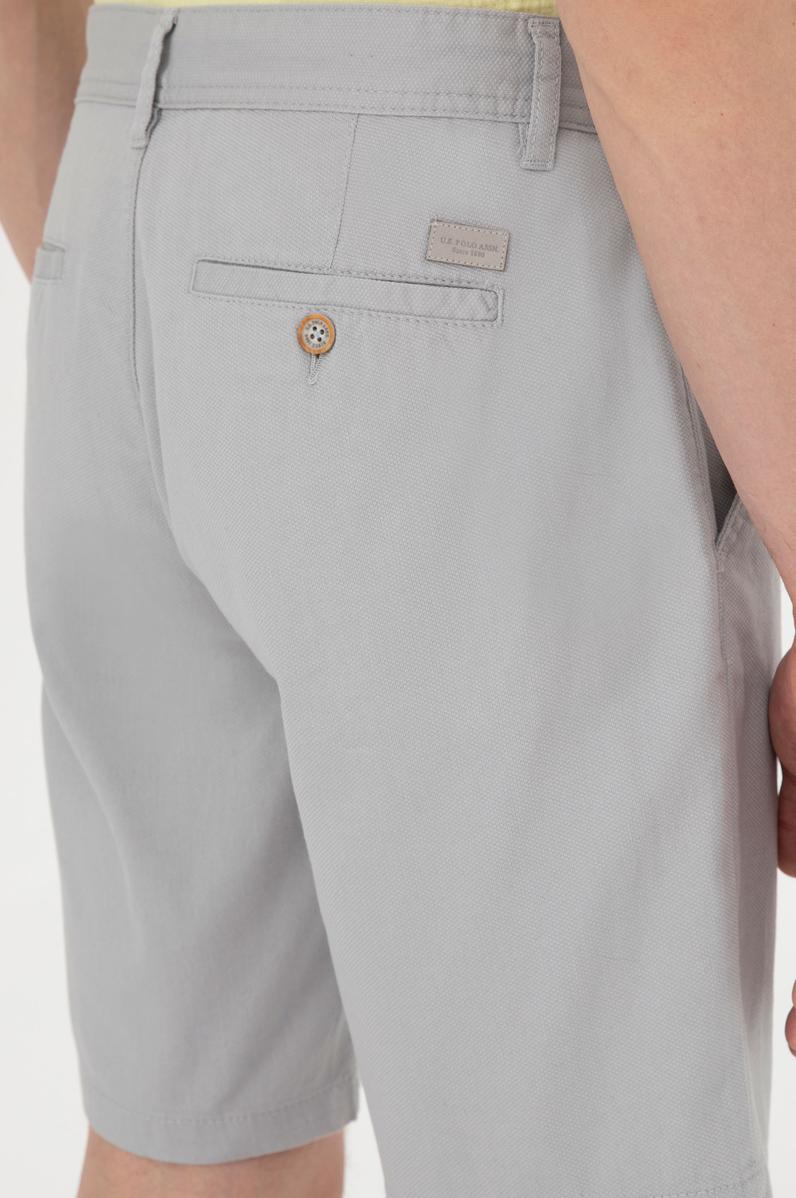 Erkek Gri Dokuma Şort