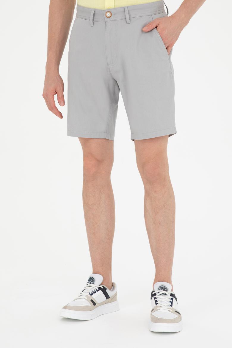 Erkek Gri Dokuma Şort - 50283928190