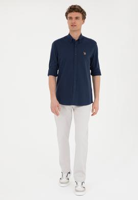 Erkek Regular Fit Açık Gri Kanvas / Chino Pantolon - 50266052044