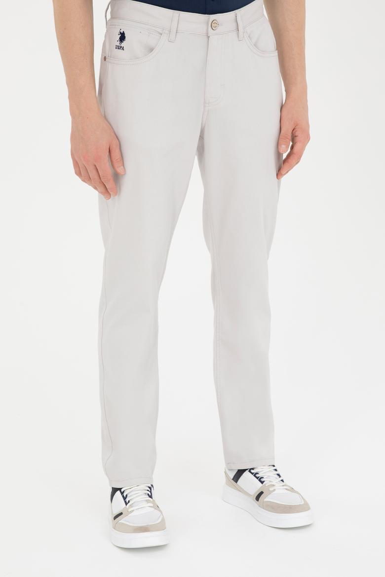 Erkek Regular Fit Açık Gri Kanvas / Chino Pantolon - 50266052044