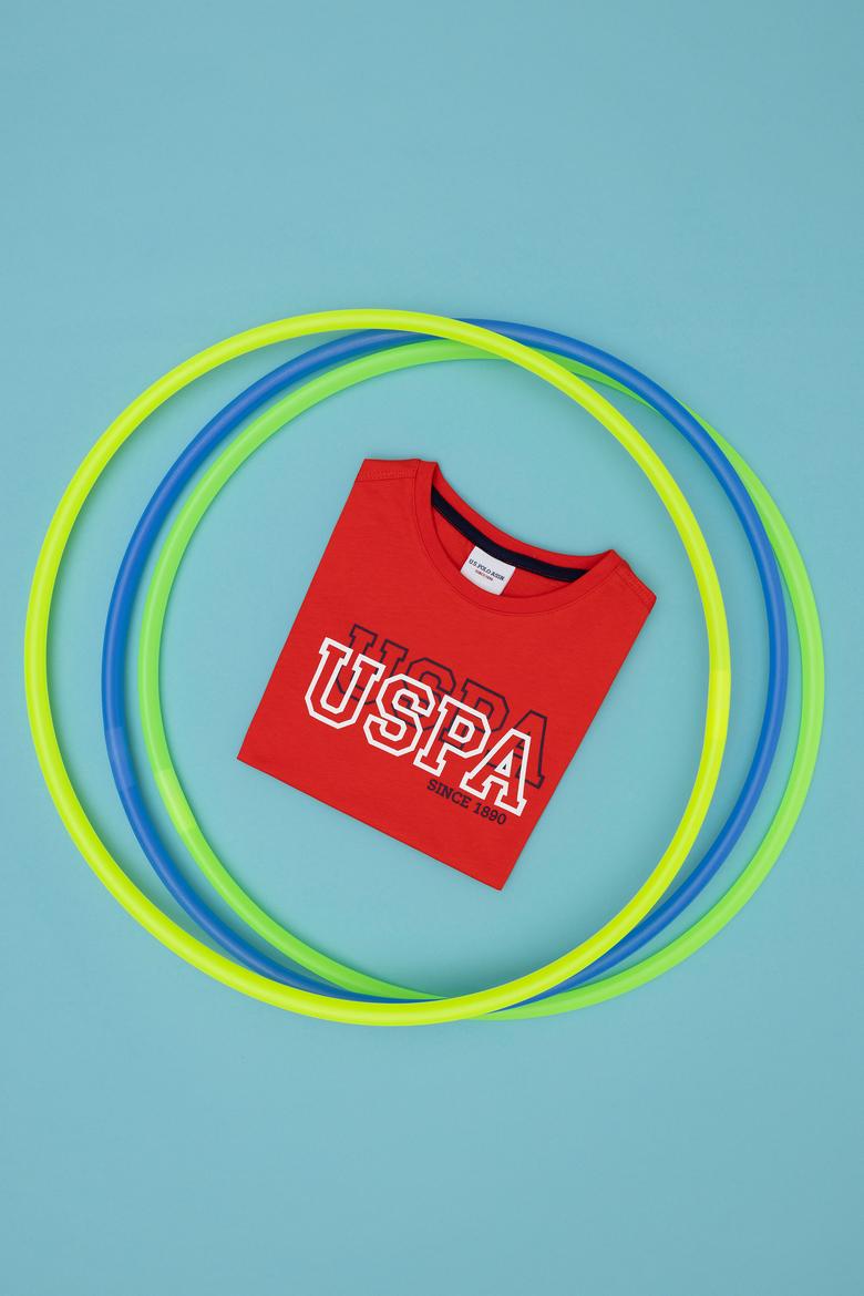 Erkek Çocuk Kırmızı Basic Bisiklet Yaka Tişört - 50288070026