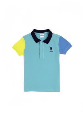 Erkek Çocuk Su Yeşili Polo Yaka Tişört - 50284797019