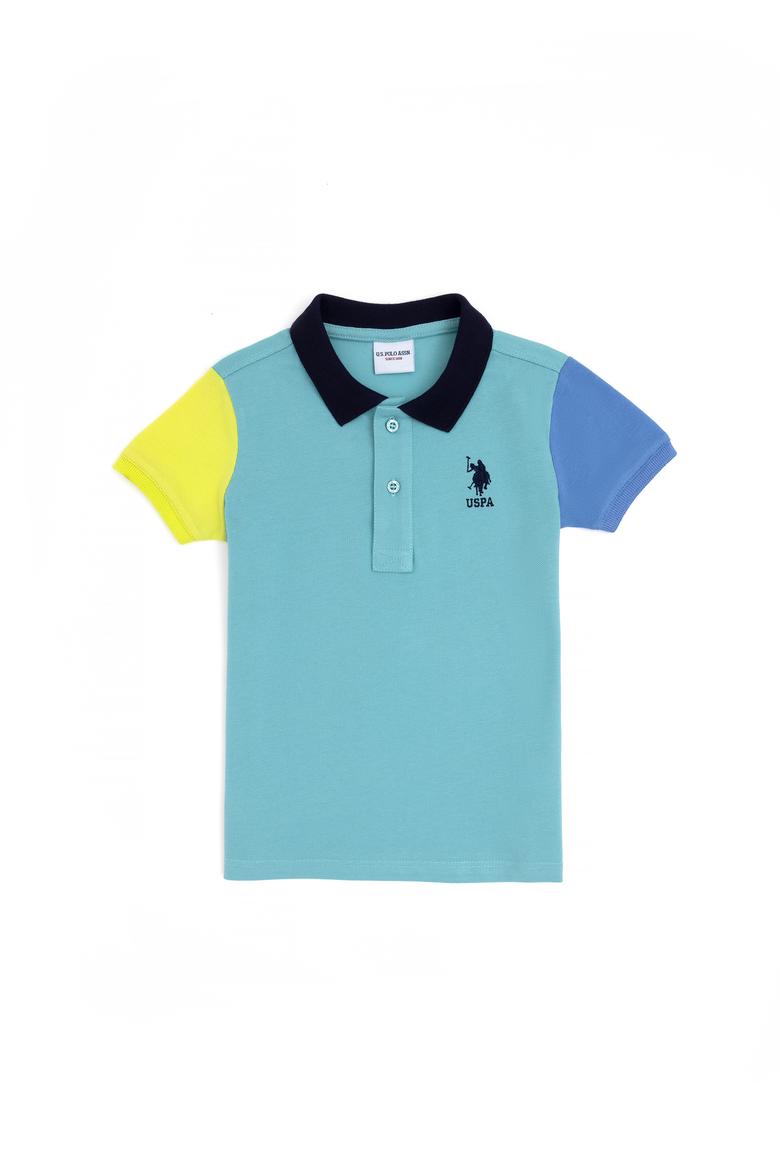 Erkek Çocuk Su Yeşili Polo Yaka Tişört - 50284797019