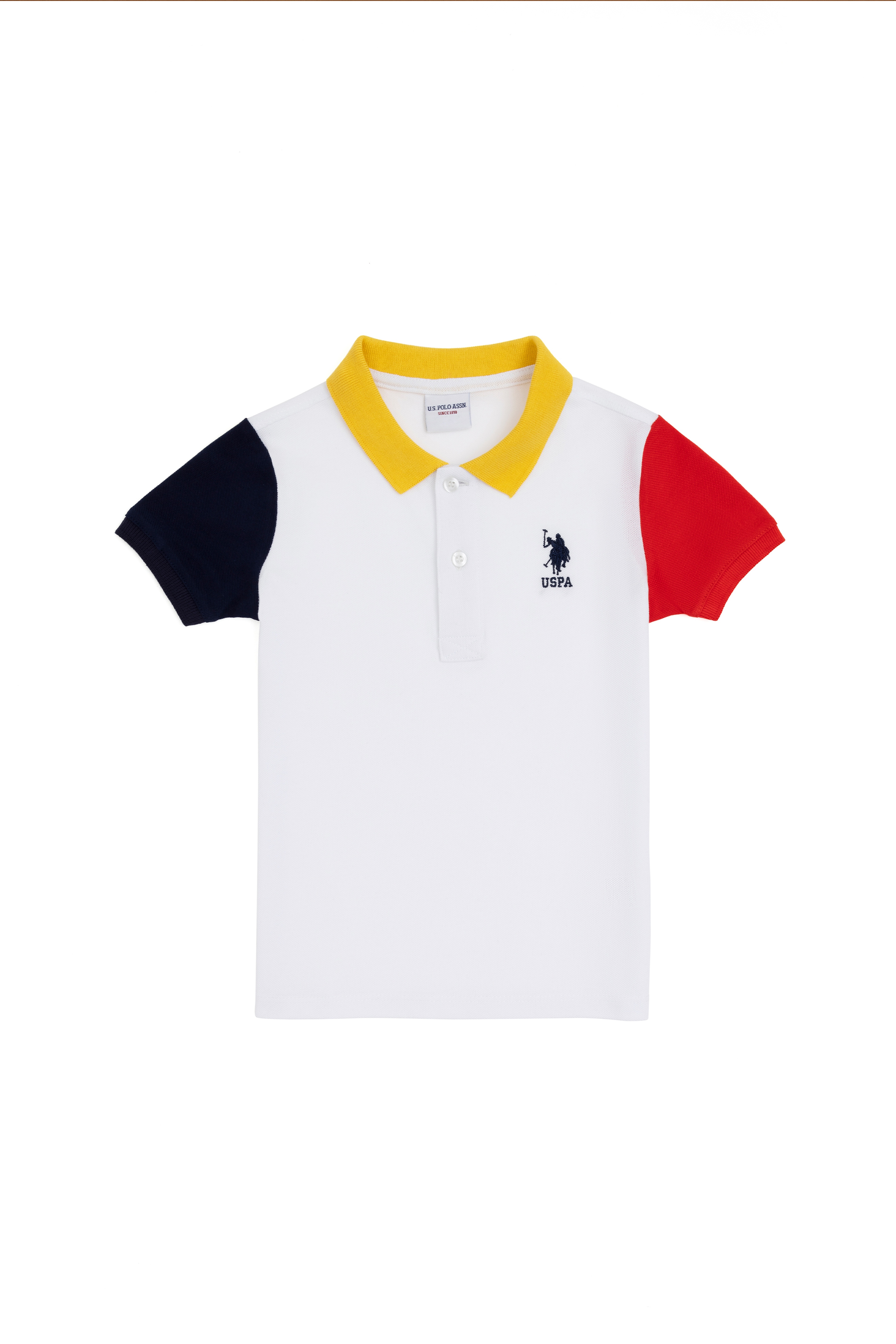 Erkek Çocuk Beyaz Polo Yaka Tişört - Image 4