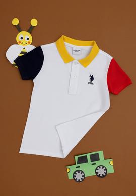 Erkek Çocuk Beyaz Polo Yaka Tişört - 50284797032