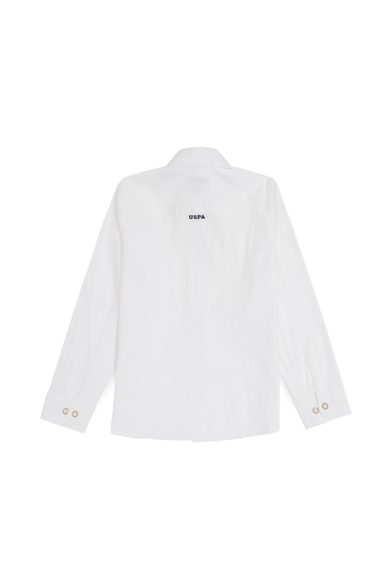 Erkek Çocuk Beyaz Uzun Kollu Basic Gömlek - 50283999009