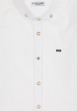 Erkek Çocuk Beyaz Uzun Kollu Basic Gömlek - 50283999009