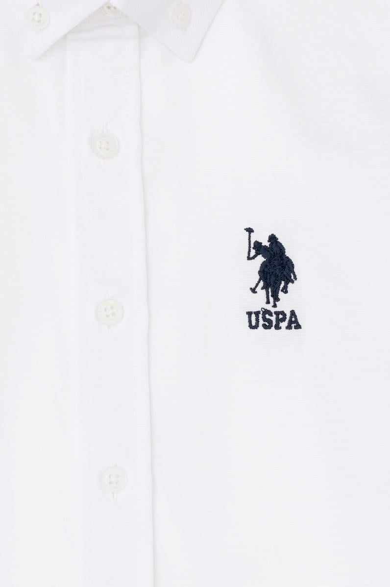 Erkek Çocuk Beyaz Uzun Kollu Basic Gömlek