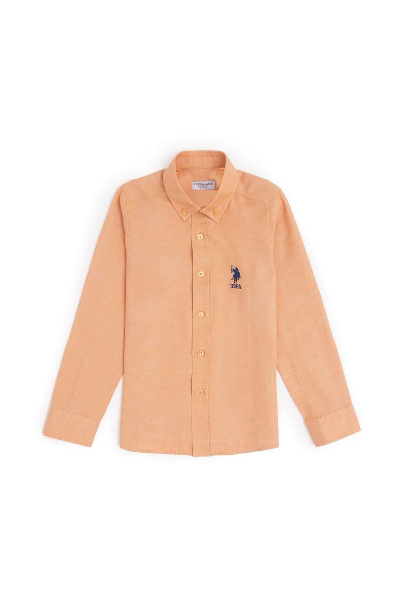 Erkek Çocuk Kiremit Uzun Kollu Basic Gömlek