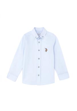 Erkek Çocuk Açık Mavi Uzun Kollu Basic Gömlek - 50284002068