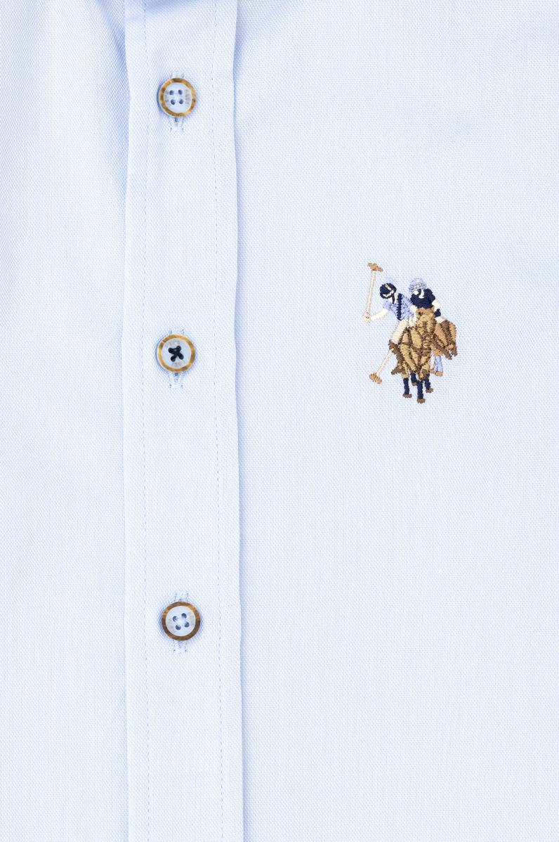 Erkek Çocuk Açık Mavi Uzun Kollu Basic Gömlek