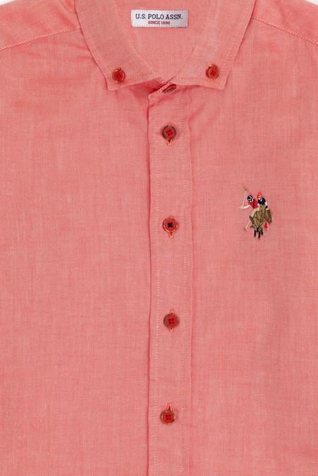 Erkek Çocuk Kırmızı Uzun Kollu Basic Gömlek