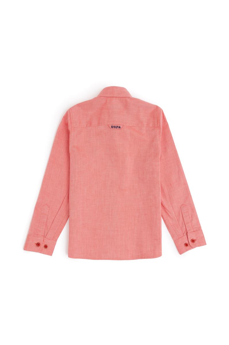 Erkek Çocuk Kırmızı Uzun Kollu Basic Gömlek