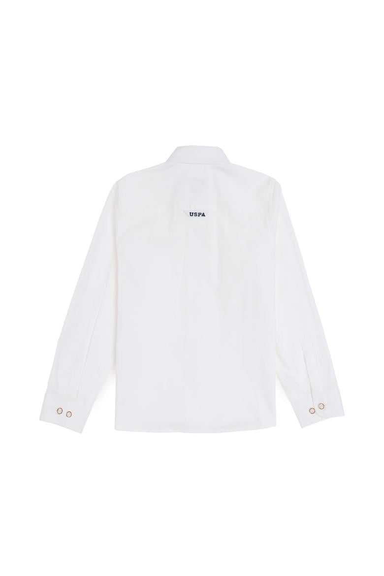 Erkek Çocuk Beyaz Uzun Kollu Basic Gömlek - 50284002141