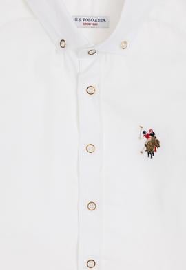 Erkek Çocuk Beyaz Uzun Kollu Basic Gömlek - 50284002141