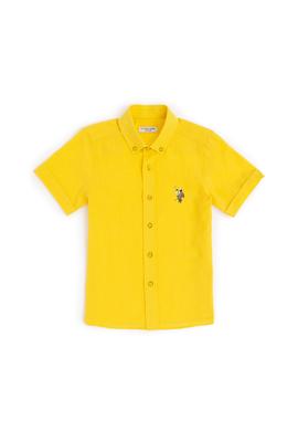 Erkek Çocuk Sarı Kısa Kollu Gömlek - 50284019025