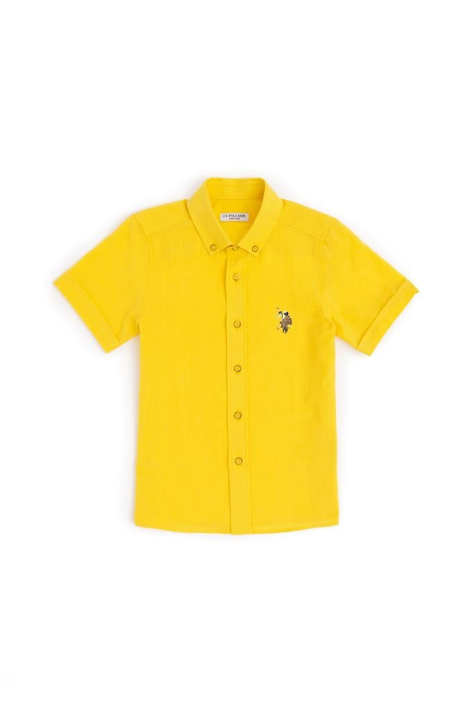Erkek Çocuk Sarı Kısa Kollu Gömlek