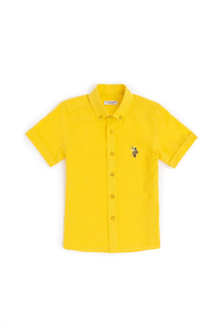 Erkek Çocuk Sarı Kısa Kollu Gömlek
