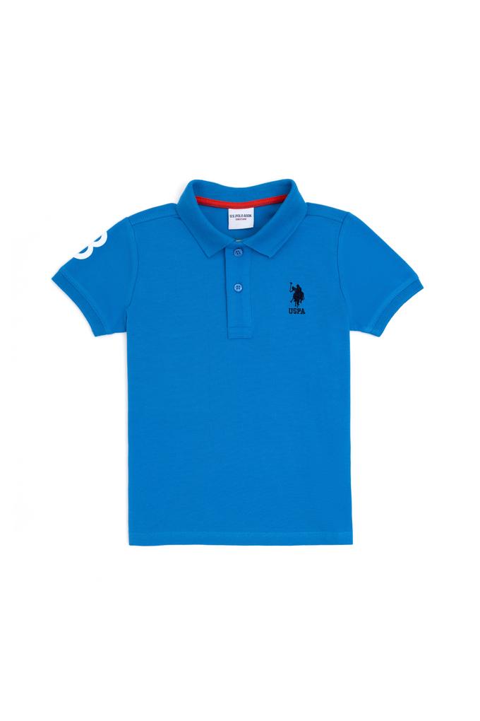 Erkek Çocuk Saks Polo Yaka Tişört