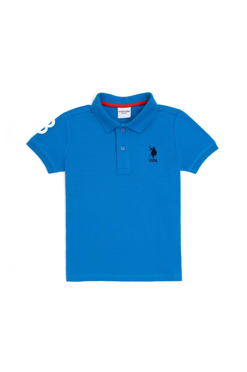 Erkek Çocuk Saks Polo Yaka Tişört