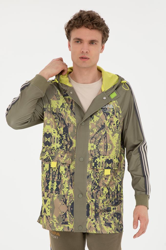 Erkek Haki Örme Hırka