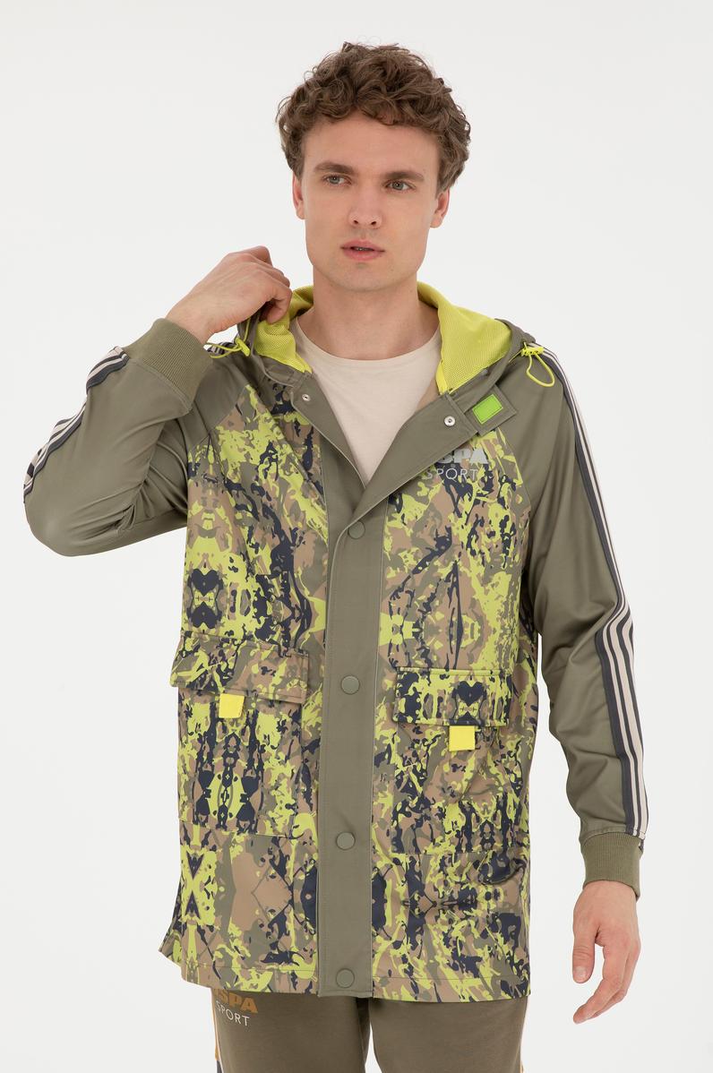 Erkek Haki Örme Hırka