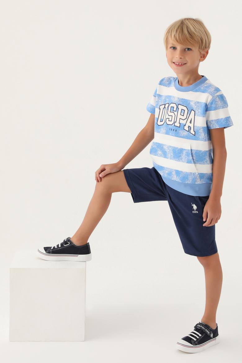 Erkek Çocuk İndigo Pijama Takımı