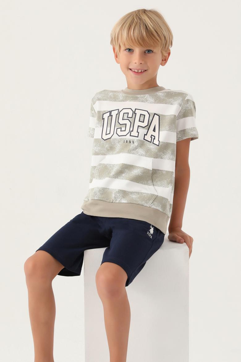 Erkek Çocuk Açık Haki Pijama Takımı