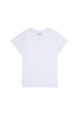 Erkek Çocuk Beyaz Bisiklet Yaka Tişört - 50281684001