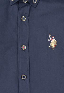 Erkek Çocuk Lacivert Uzun Kollu Basic Gömlek - 50254280054