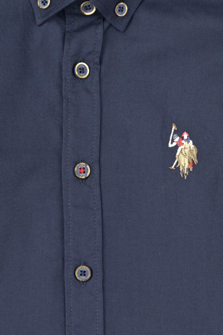 Erkek Çocuk Lacivert Uzun Kollu Basic Gömlek - 50254280054