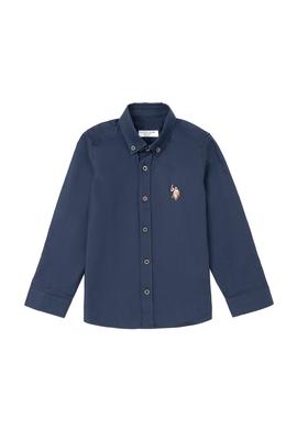 Erkek Çocuk Lacivert Uzun Kollu Basic Gömlek - 50254280054