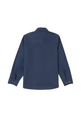 Erkek Çocuk Lacivert Uzun Kollu Basic Gömlek - 50254280054