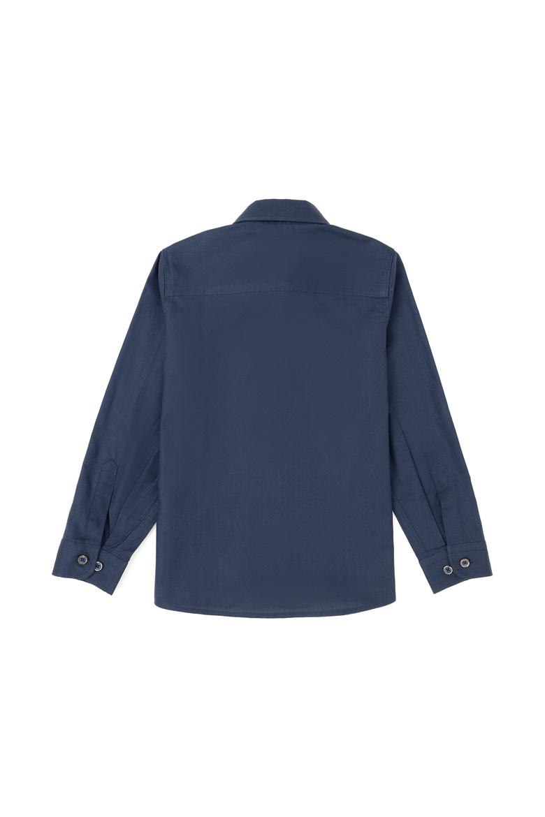 Erkek Çocuk Lacivert Uzun Kollu Basic Gömlek - 50254280054