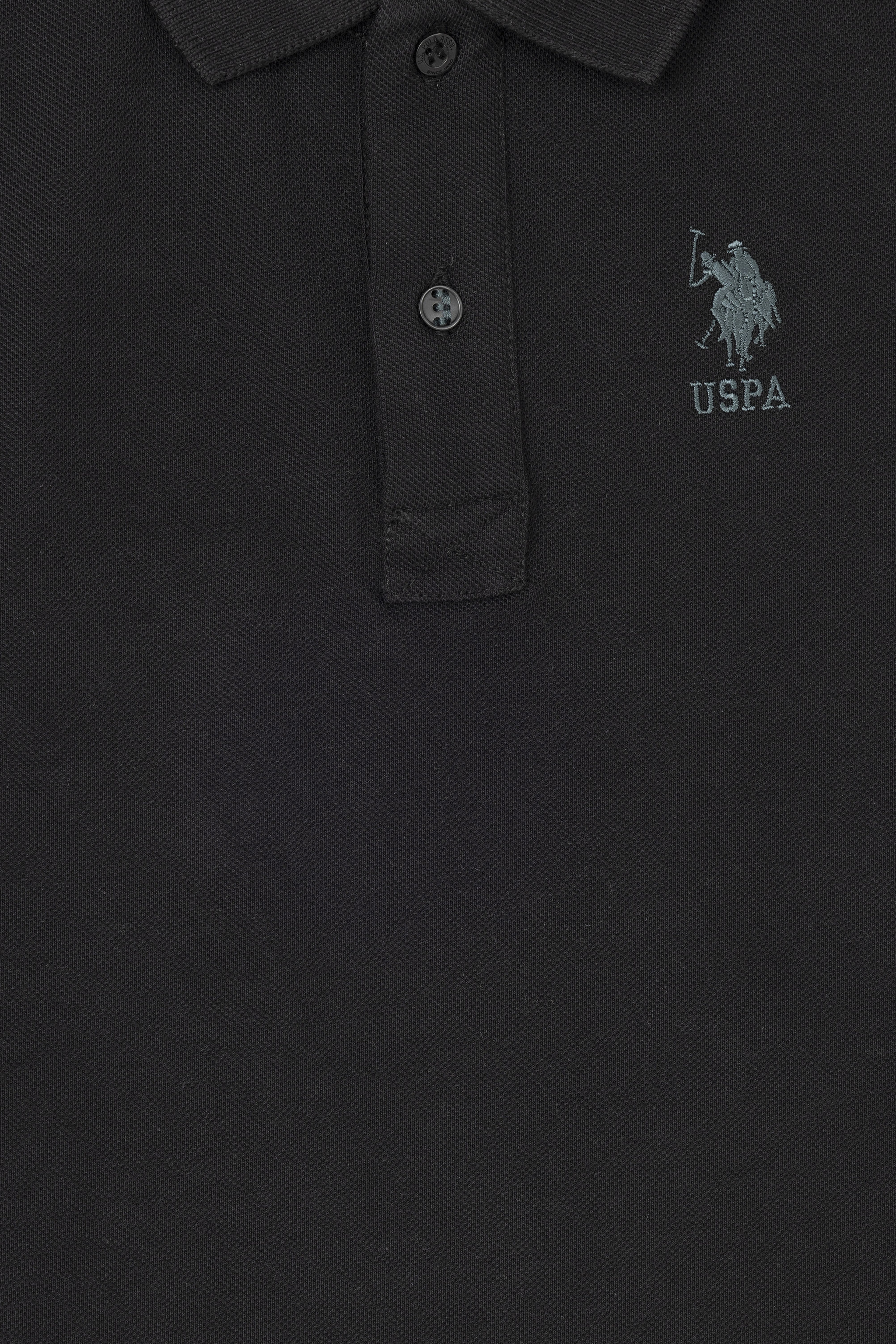Erkek Çocuk Siyah Basic Polo Yaka Tişört