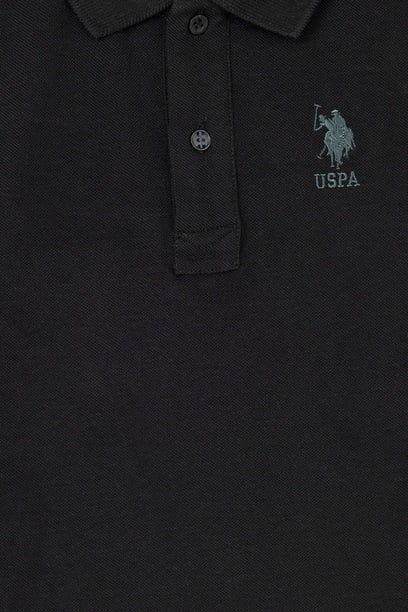 Erkek Çocuk Siyah Basic Polo Yaka Tişört
