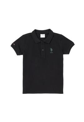 Erkek Çocuk Siyah Basic Polo Yaka Tişört - 50279572001